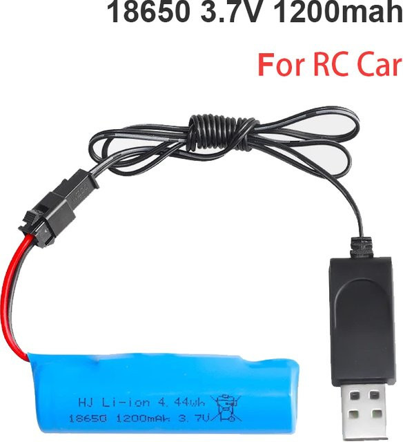 Wiederaufladbarer Li-Ionen-Akku YTBNA 3,7 V 1200 mAh mit Leiterplatte und SM-Stecker in Blau - Bild 1