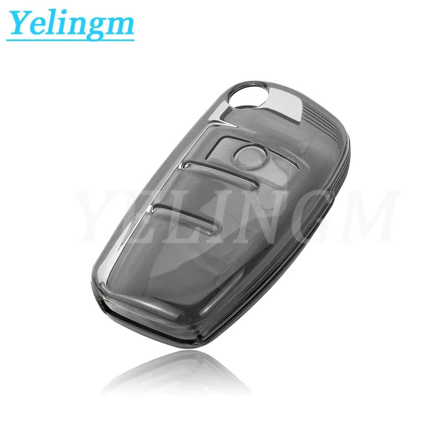 YELINGM Transparente TPU-Schlüsselhülle als Schutzhülle für Audi Klappschlüssel (A1 A3 A4 A5 A6 A7 Q3 Q5 S6 B6 B7 B8 C6 8P 8V 8L TT RS) - Bild 2