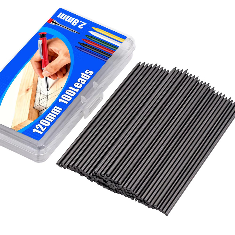 100 Stück Druckbleistiftminen Schwarz 2,8 mm für Holzbearbeitung und technisches Markieren - Bild 6