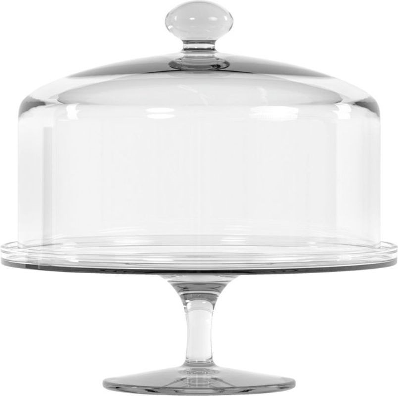 Krosno Cloche Glamour Kuchenständer aus Glas, transparent, Höhe: 32 cm - Bild 1