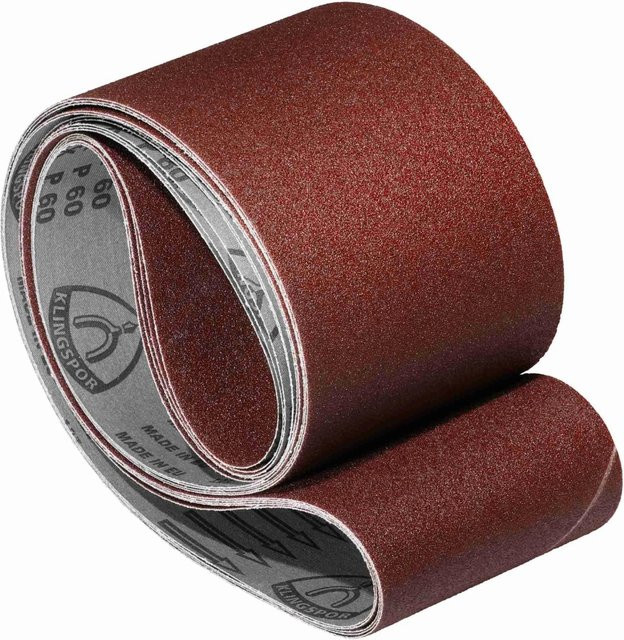 Klingspor Gewebe Schleifband LS307X für Metall, Holz und Lack, Korn 80, Farbe Braun, B: 150 mm, L: 2000 mm, 5 Stück - Bild 1