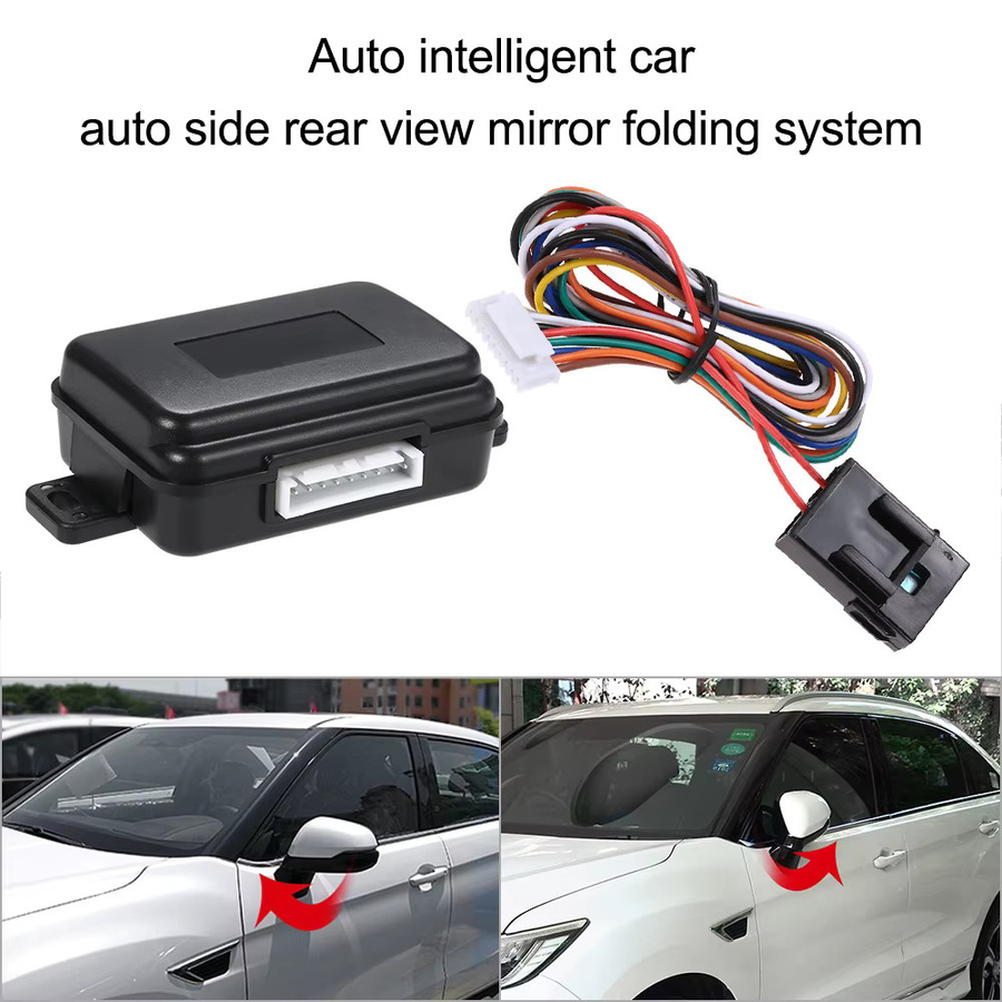 Intelligentes faltbares Seitenrückspiegel-System für dein Auto in Schwarz - Bild 4