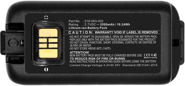CoreParts Akku für Barcode-Scanner MBXPOS-BA0437, Li-Ion-Pack, Schwarz, 5200 mAh - Bild 1