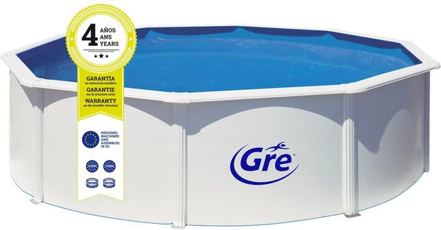 GRE Stahlwand-Pool Fidji rund in Weiß, Durchmesser: 460 cm, Höhe: 120 cm - Bild 1