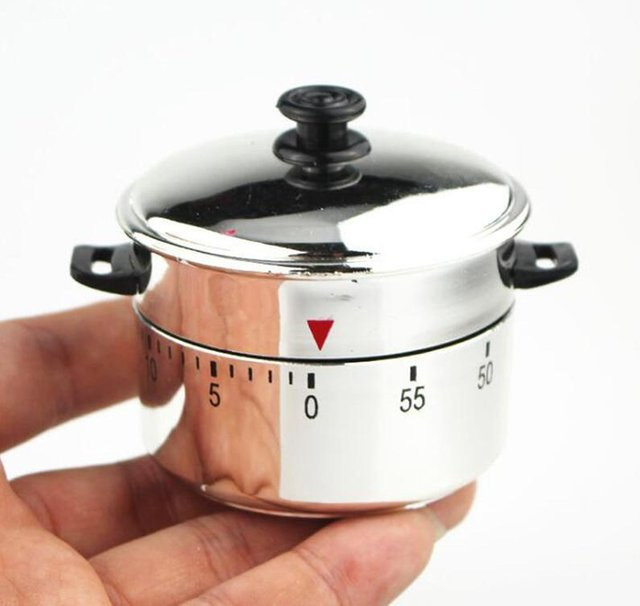 Mechanischer Küchentimer mit 60 Minuten Countdown und Alarmfunktion in Schwarz - Bild 1