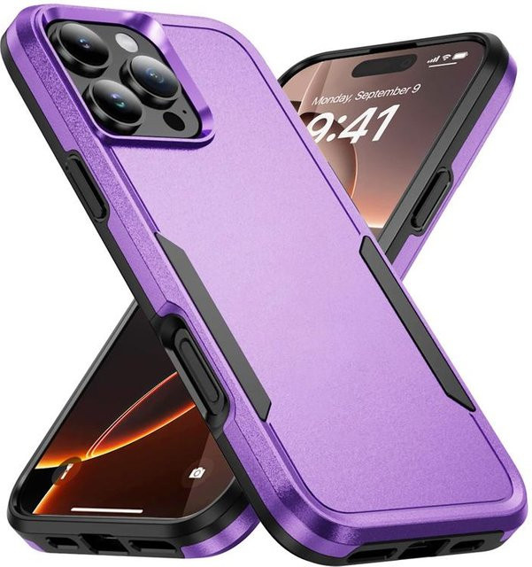 YULIN Armor Heavy Duty Drop Protector Handyhülle für iPhone 11 bis 17 Pro Max in Purple - Bild 1