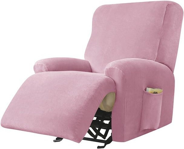 Elastischer Samt Relaxsofabezug aus Plüsch in Grau für Lazy Boy Sessel und Wohnzimmer-Möbel, Maschinenwaschbar - Bild 1