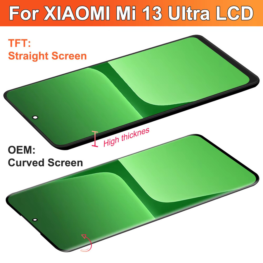 Xiaomi Mi 13 Ultra LCD Display Touchscreen Digitizer Montage Ersatz mit Rahmen in Schwarz - Bild 3
