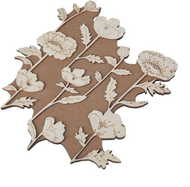 Dekorativer Blumenstempel von Love Home Garden in Braun aus Holz zum Basteln und für Kunsthandwerk - Bild 1