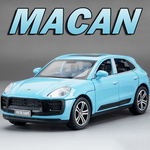 RMZ city Macan Taycan, Spielzeugmodell, 1:32, Metall, Licht, zurückziehbar - Bild 1