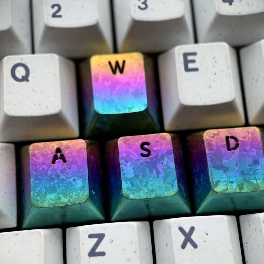 ZUIDID Titan-Dimension WASD-Tastenkappen aus farbiger Titanlegierung, individuelle Metall-Einzeltastenkappen in Multicolour - Bild 2