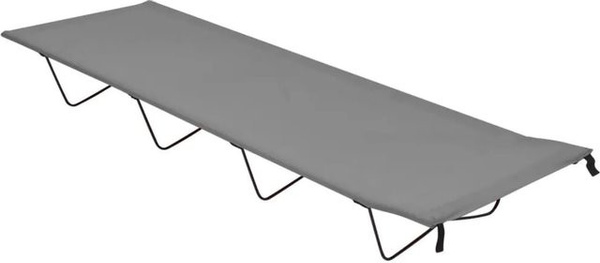 vidaXL Campingbett aus Oxford-Gewebe und Stahl, Grau, B/T/H: 180 x 60 x 19 cm