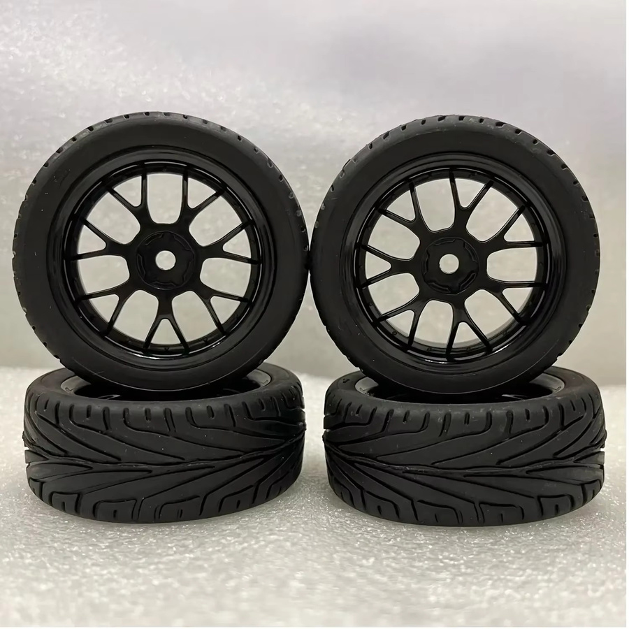 NeebRC RC-Gummireifen, 4-teiliges Set, 1:10, 65mm, 12mm Sechskant-Nabe - Bild 2