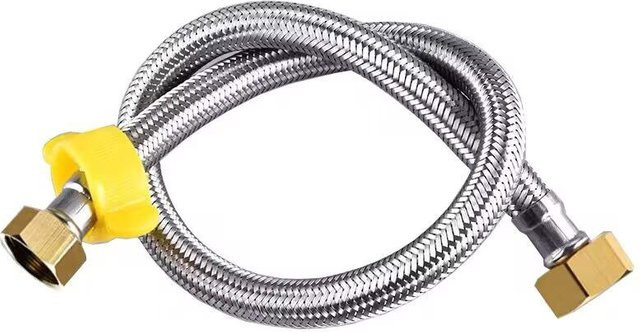 Trend Aura Wassereinlassschlauch G1/2 für Toilettenanschluss und Kalt-Warm-Mischer, Schwarz/Silber, Länge: 30 cm - Bild 1