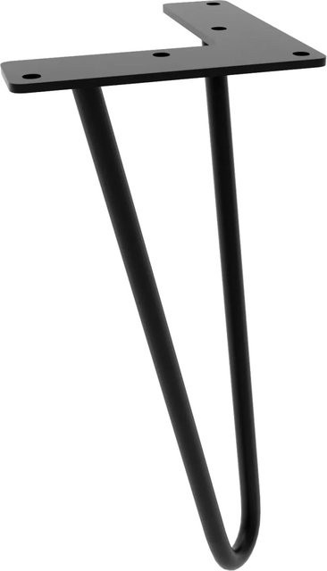 HEVVA Möbelbein NEAPEL aus Metall in Schwarz Matt, Höhe: 25 cm - Bild 1
