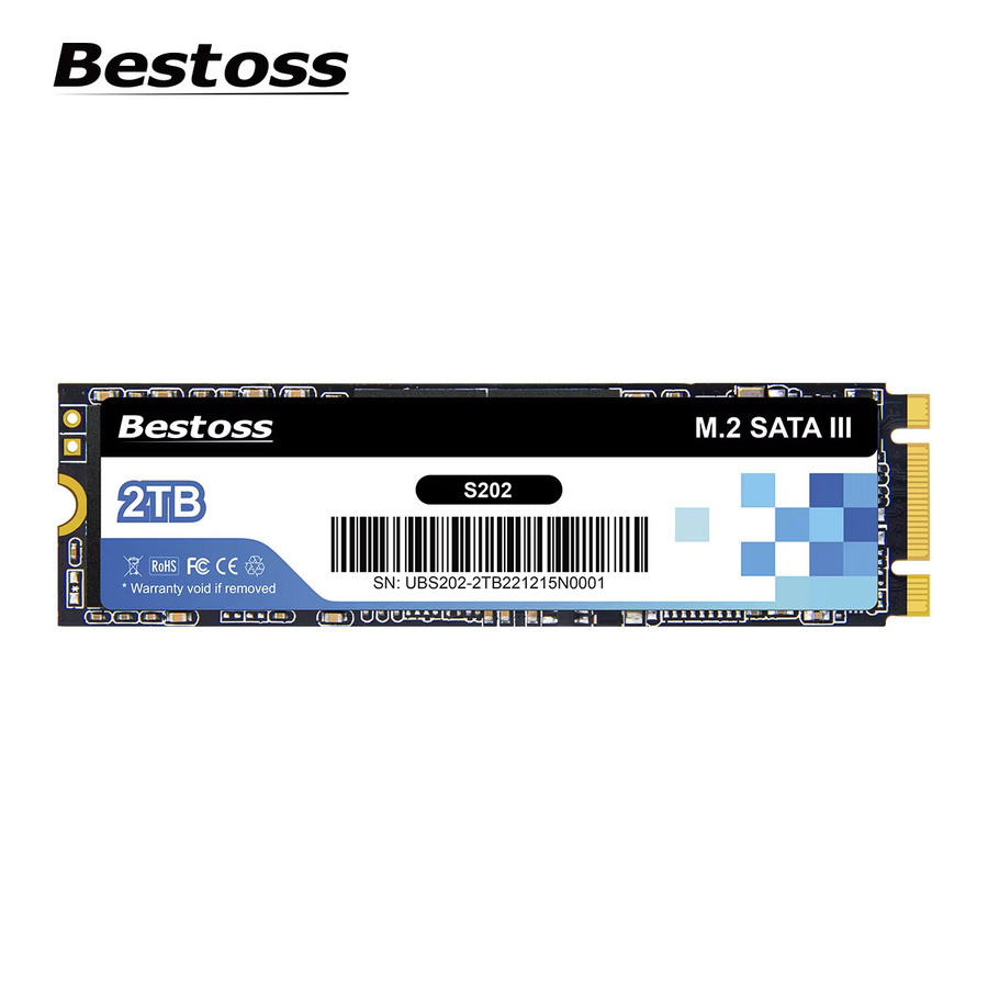 Bestoss M.2 SATA 3.0 NGFF SSD Interner Solid State Drive für Desktop und Laptop, Farbe: Schwarz - Bild 6
