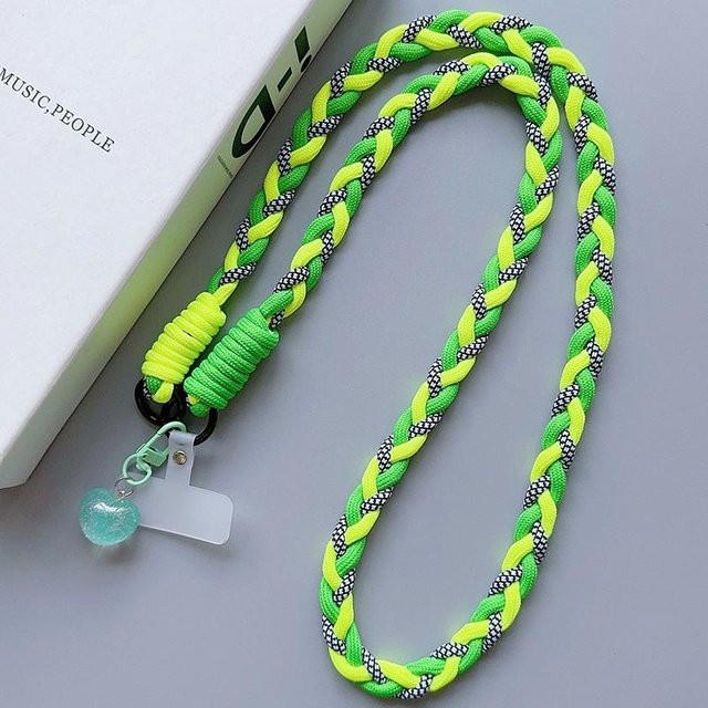 Geflochtenes Anti-Lost Telefon-Lanyard zum Umhängen in Green - Bild 1
