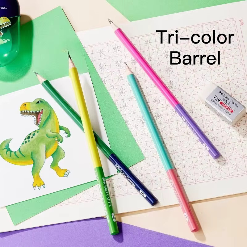 Faber-Castell Dinosaur Unicorn HB Dreieckiger zweifarbiger Holzstift in Mehrfarbig - Bild 3