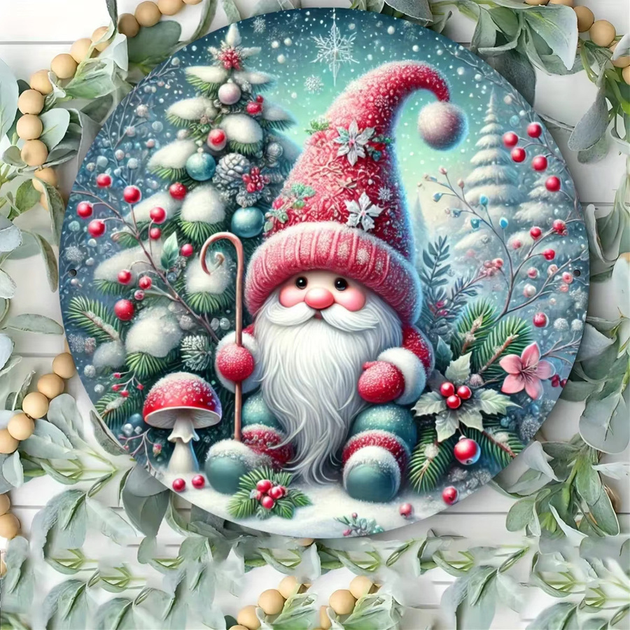 Potdemiel Weihnachtszwerg-Schild aus Eisen und Aluminium in Schwarz als festliche Wanddekoration für Zuhause, Bar oder Café - Bild 4