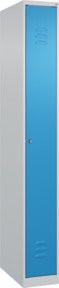 C+P Spind Classic PLUS Spind mit 1 Abteil, Zylinderschloss, Farbe Grau/Blau, H x B x T: 185 x 25 x 50 cm - Bild 1