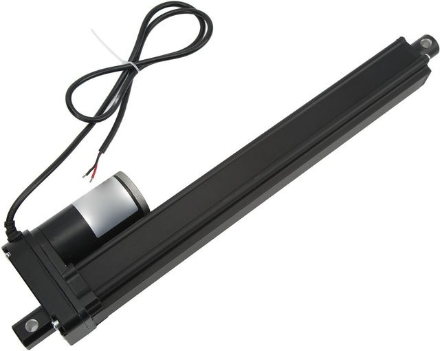 Aimo Elektrischer Linearantrieb 12V 3000N mit Gleichstrom-Bürstenmotor in Schwarz, Hublänge: 350 mm - Bild 1