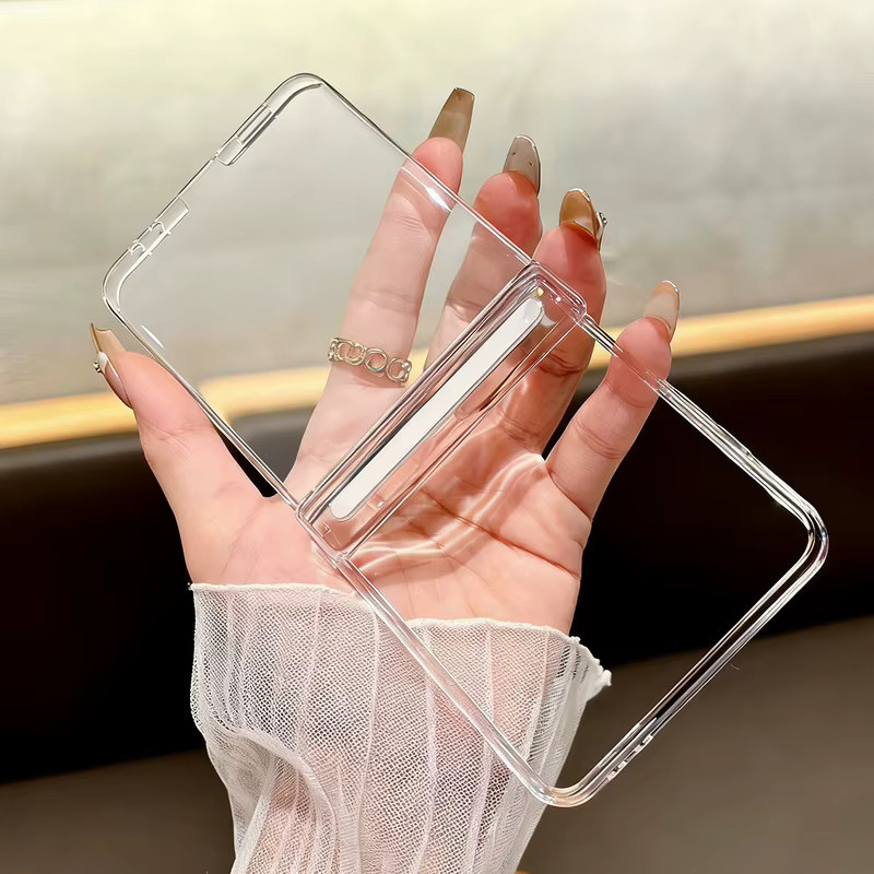 Magnetische Hartschalen-Handyhülle für Samsung Galaxy Z Flip7 FE, Flip6 und Flip5, stoßfeste transparente Abdeckung für Android-Smartphones - Bild 2