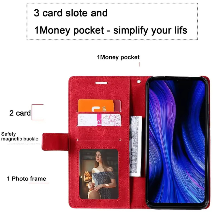 Lederetasche mit Flip-Funktion für Samsung Galaxy A11 A21 A31 A41 A51 A71 A81 A91 A10 A20 A40 A50 A70 S Serie als Brieftasche und Standhalterung in Braun - Bild 3