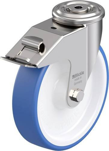 Blickle LEXR-POTHS 200XR-FI Edelstahl-Lenkrolle mit Rad-Durchmesser 200 mm und einer Tragfähigkeit von max. 300 kg - Bild 1