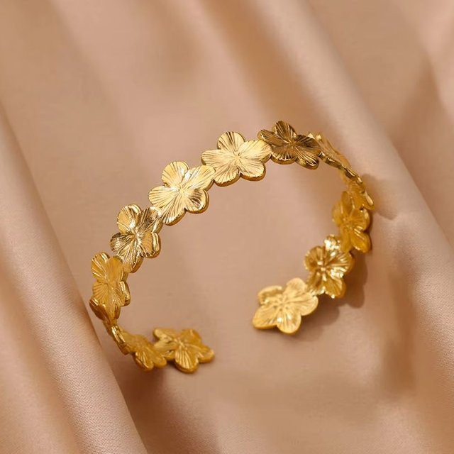 ICFTZWE Armreifen, Edelstahl, Gold, Vintage, Damen - Bild 1