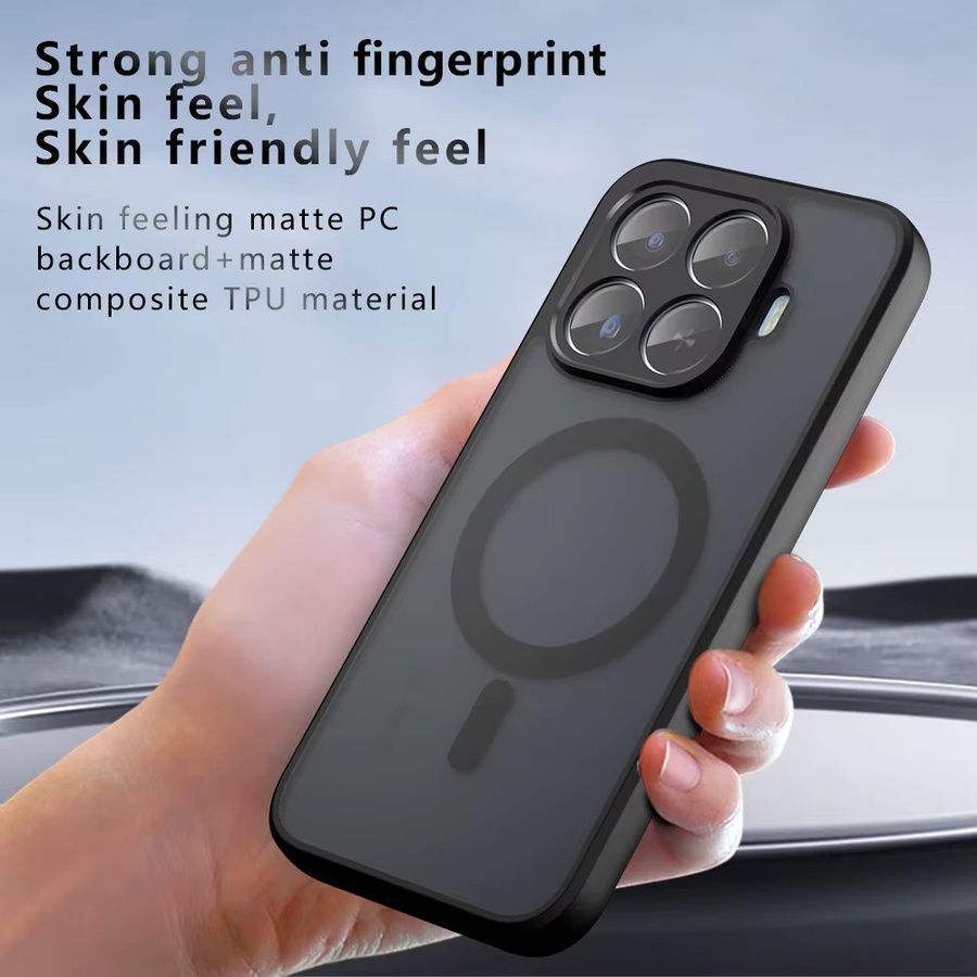 Magnetische Schutzhülle für Xiaomi 17T Pro in Schwarz, stoßfeste TPU-Handyhülle mit mattem Finish und Unterstützung für kabelloses Laden - Bild 5