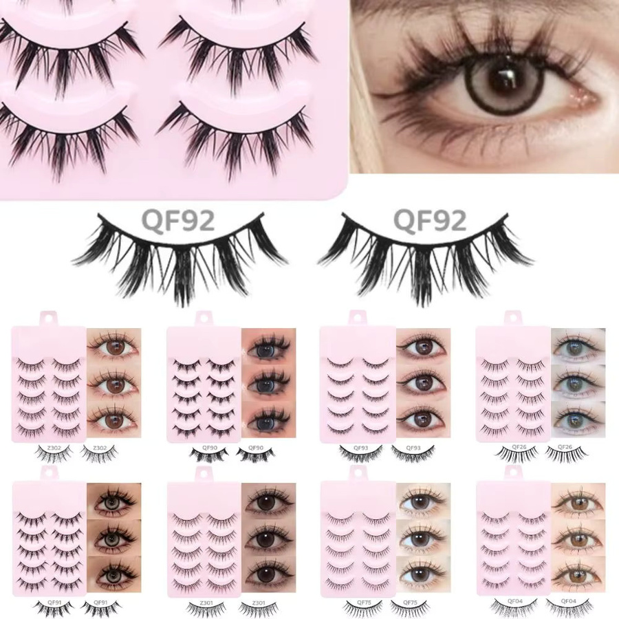 Künstliche Wimpern Manga-Stil, Black, 5 Paar, Kinder - Bild 1