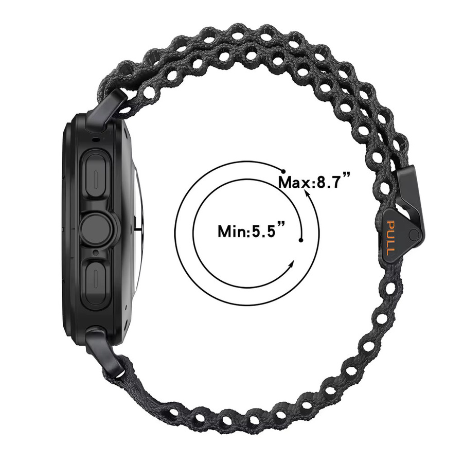 Samsung Uhrenarmband Nylon, Schwarz, Samsung Galaxy Watch Ultra 47 mm - Bild 4