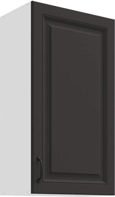 Hängeschrank Stilo in Grau im Landhausstil mit Einlegböden, Höhe: 90 cm, Breite: 50 cm - Bild 1