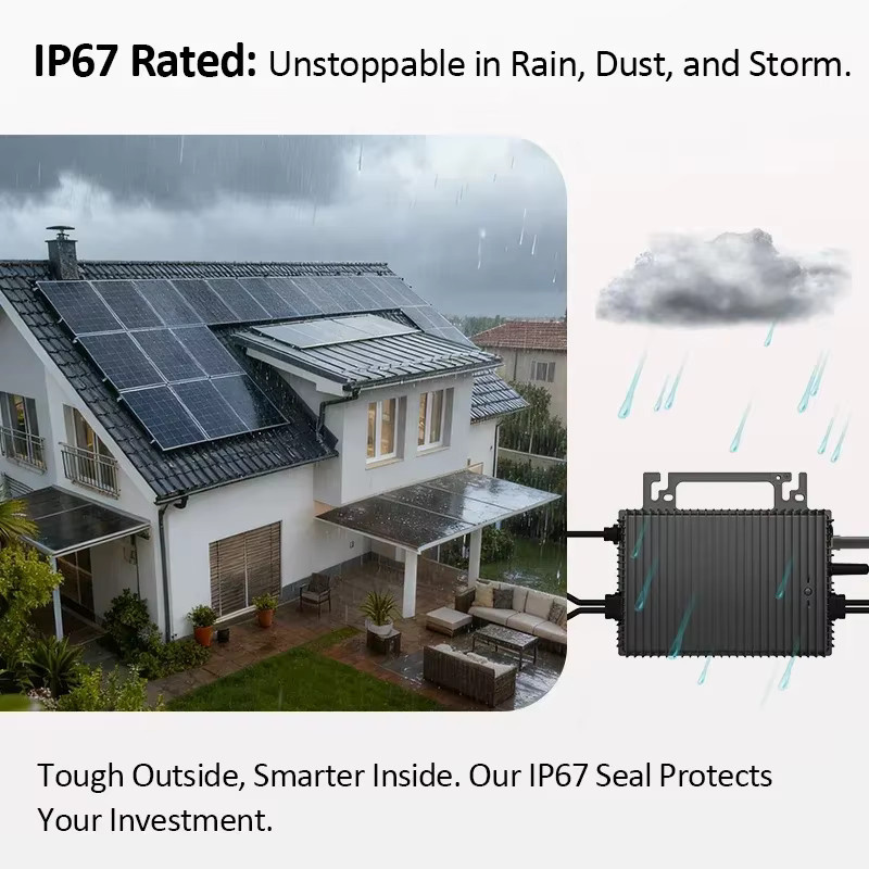 Sukflow Mikrowechselrichter mit 1200W Leistung, MPPT und WiFi-Überwachung, Plug & Play Balkon-Solarsystem, netzgekoppelter Wechselrichter 230V - Bild 4