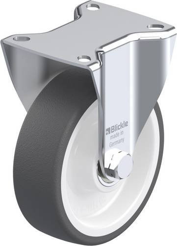 Blickle Bockrolle BK-POTH 125KA-1 in Grau und Weiß mit 125 mm Rad-Durchmesser und 350 kg Tragfähigkeit - Bild 1