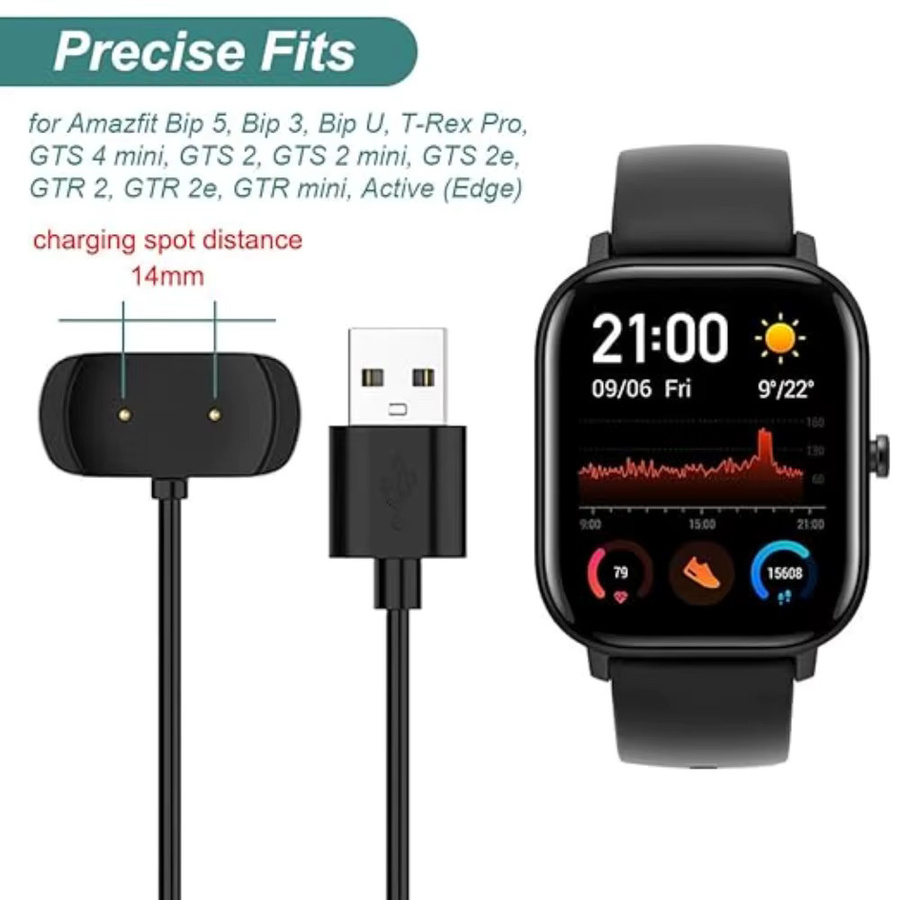 Amazfit USB Smartwatch Ladegerät Ersatz Lade Dock in Schwarz für GTS 2, GTS 2e, GTR 2 und GTR 2e - Bild 3