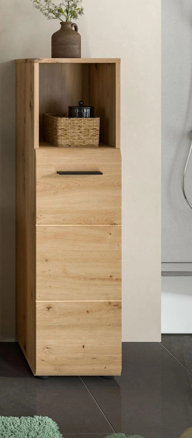 Badezimmer Kommode Cover in Eiche, Farbe Braun, Breite: 110 cm, Tiefe: 30 cm - Bild 3
