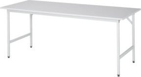 Rau ESD-Arbeitstisch Jerry höhenverstellbar, lichtgrau, B/T/H: 200 x 80 x 80-85 cm - Bild 1