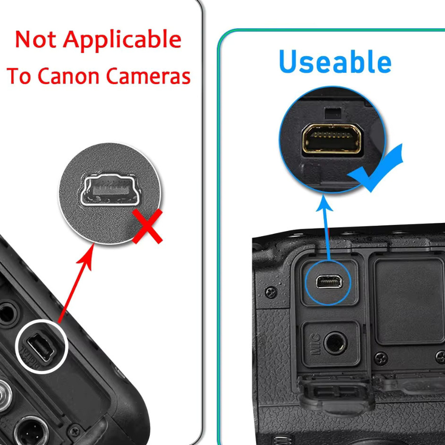 XIKCU Universelles UC-E6 Mini 8 Pin USB-Datenkabel für Digitalkameras in Schwarz, Länge: 1,5 m - Bild 4