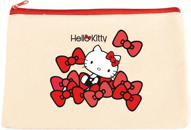 Sanrio Federmäppchen aus Canvas in Beige mit Aufdruck - Bild 1