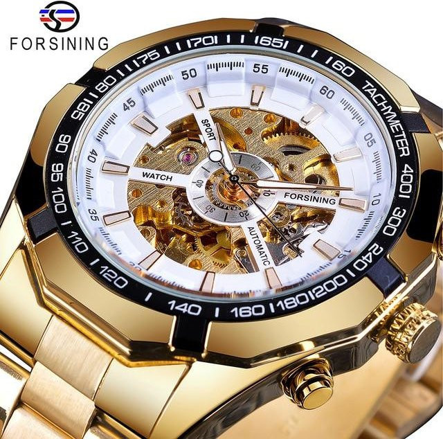 Forsining Armbanduhr Edelstahl, Automatik, Weiß, Herren - Bild 1