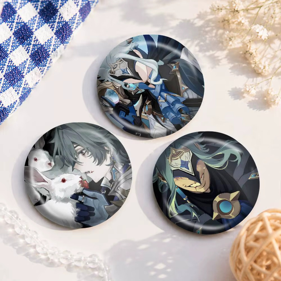 Genshin Impact Dottore Anstecknadel rund als Manga-Accessoire für Rucksack und Kleidung in Multicolour - Bild 4