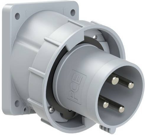PC Electric Power Twist 734-1 CEE Anbaustecker 63A 4polig grau ip67 - Bild 1