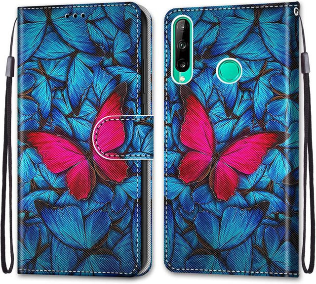 Luxuriöse Huawei Handyhülle aus lackiertem Leder im Brieftaschen-Stil, Multicolour - Bild 1