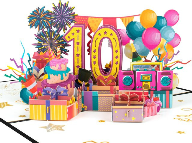 Magic Ants 3D Pop-up-Grußkarte mit Zahlen 1–100 in Mehrfarbig für Geburtstag oder Jubiläum - Bild 1