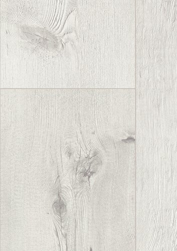 RENOVO Laminat Genf Kastanie Genf in Weiss und Grau in Holzoptik, L: 138,3 cm, B: 24,4 cm, H: 0,8 cm - Bild 1