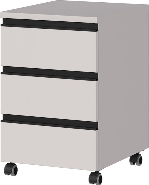 Rollcontainer Stuttgart von Kadima Design mit 3 Soft-Close Schubladen in Greige - Bild 1