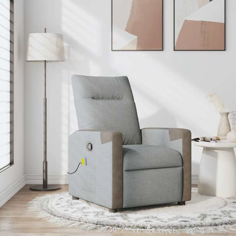 Massagesessel Relaxsessel von vidaxl in Grau aus Stoff im modernen Design - Bild 1