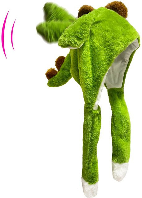 Yiran Health & Beauty Dinosaurier Ohren Bewegliche Mütze, Plüsch, ab 14 Jahren - Bild 1
