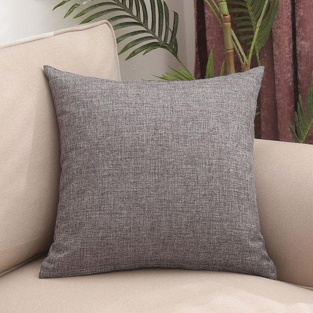 Yiran Furniture Wurfkissen aus Leinenstoff in Grau, Rechteckiges Kissen für Sofa, Büro oder Auto, B/H: 60 x 40 cm - Bild 1